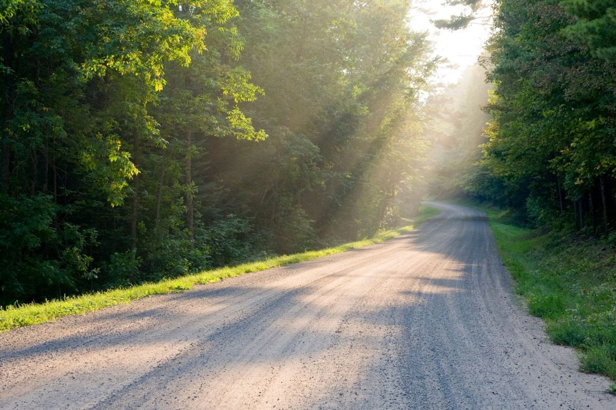A gravel road.