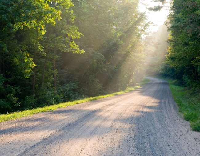 A gravel road.